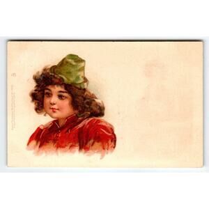 Frances Brundage Postcard Coming Men Studies Of Boys Green Hat Child Tuck 1536